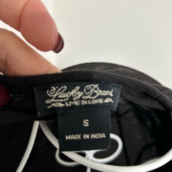 Lucky Brand black embroidered knit tunic size S - Picture 4 of 8